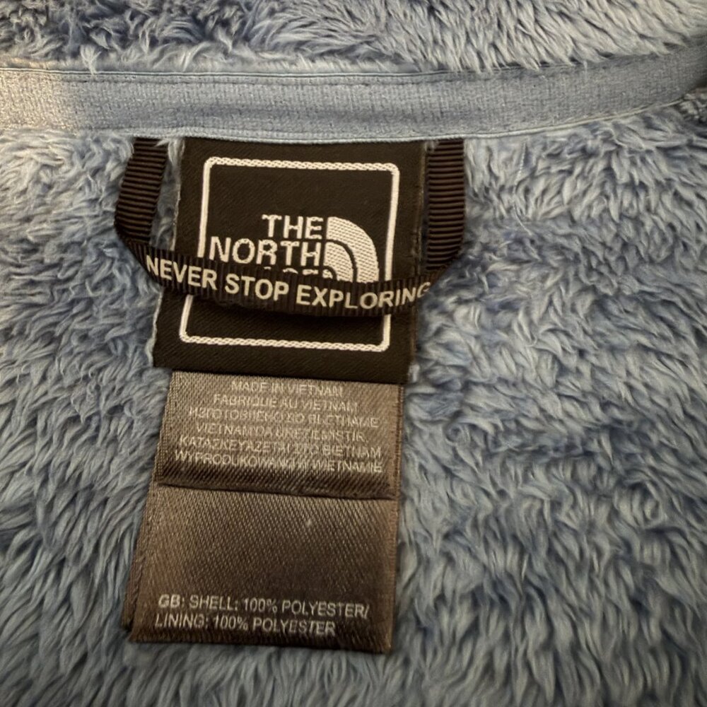 The North Face Blue-Gray Fuzzy Jacket Women’s XS Full Zip - Picture 5 of 6